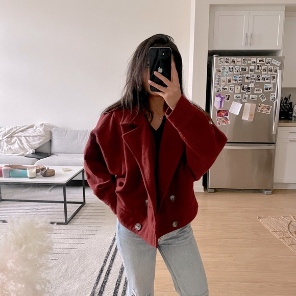 Free People Bella Dolman Wool Coat in Terra Cotta - Picture 3 of 7